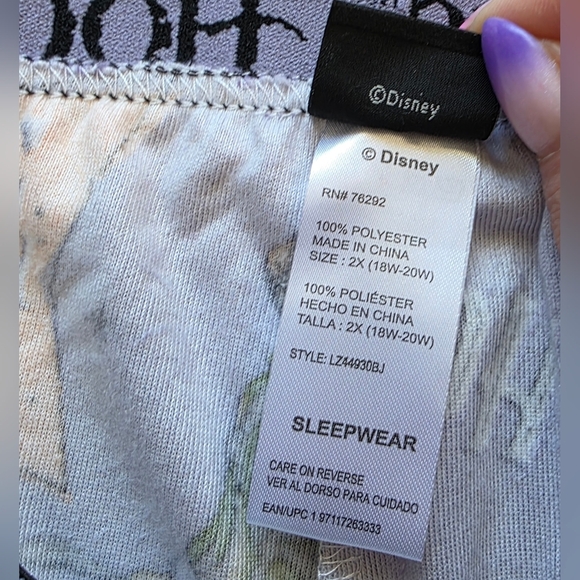 New Disney Women's Plus size 2x Hocus Pocus Halloween Velour Sleep Pants - Picture 4 of 5